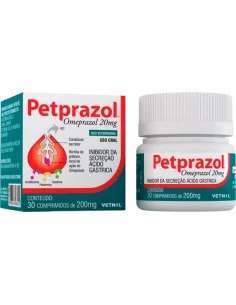 PETPRAZOL OMEPRAZOL 20MG CAJA X 30 COMPRIMIDOS