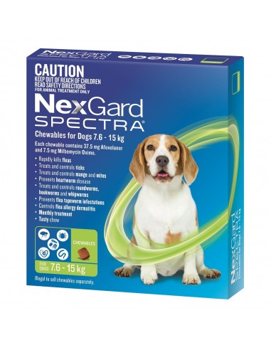 NEXGARD SPECTRA 7.6kg-15kg x 3 comprimidos