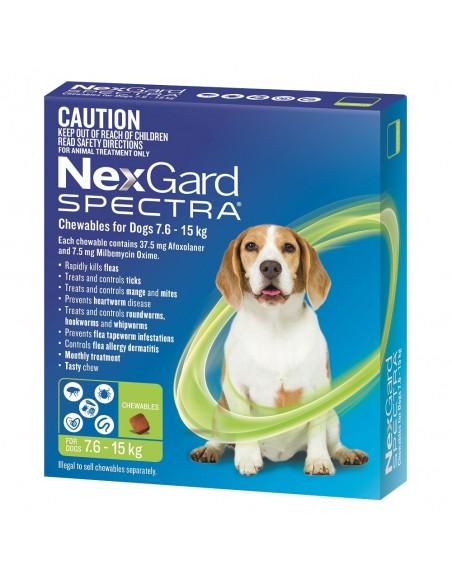 NEXGARD SPECTRA 7.6kg-15kg x 3 comprimidos